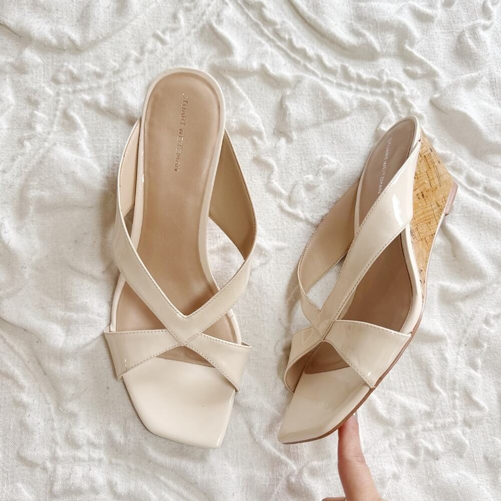 Stuart Weitzman Miami Wedge Slide Sandal Size 10 - Picture 5 of 10
